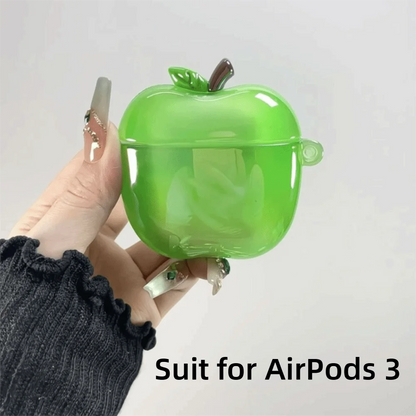 TPU Plating Earphone Case 3D Transparent Anti-Slip Shell Cover Fruit Drop-Proof for AirPods 3/4 / Airpods Pro 2/1