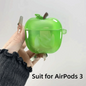 TPU Plating Earphone Case 3D Transparent Anti-Slip Shell Cover Fruit Drop-Proof for AirPods 3/4 / Airpods Pro 2/1
