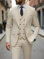 Classic Wedding Tuxedos Slim Fit Bridegroom For Men 3 Pieces Groomsmen Suit Male Formal Business Men Suits(Jacket+Vest+Pants）