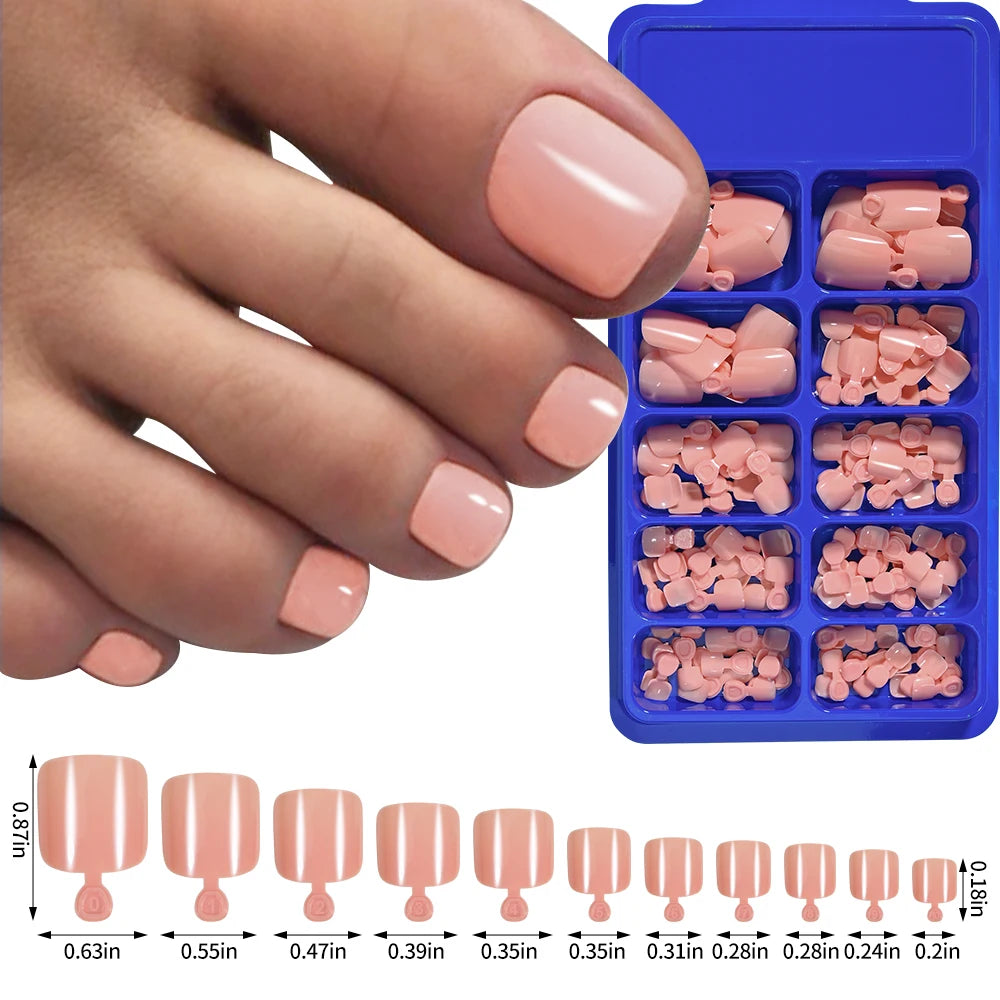 120/100Pcs Almond Fake Nails Extension Wearable Full Cover False Nail Solid Color Mid-length Stiletto/Square Press on Nails