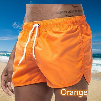 2025 New Summer Men's Swimwear Shorts Brand Beachwear Sexy Swim Trunks Men Swimsuit Low Waist Breathable Beach Wear Surf