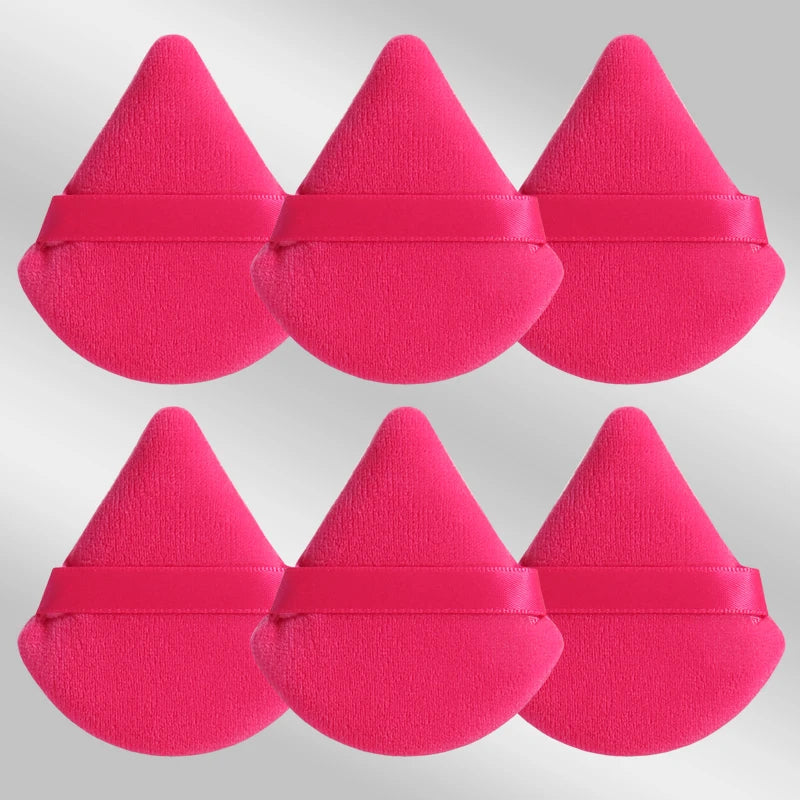 6 Pcs New Triangular Sponge Puffs with a Soft Skin Friendly and Delicate Makeup Feel Suitable for Home or Travel Use
