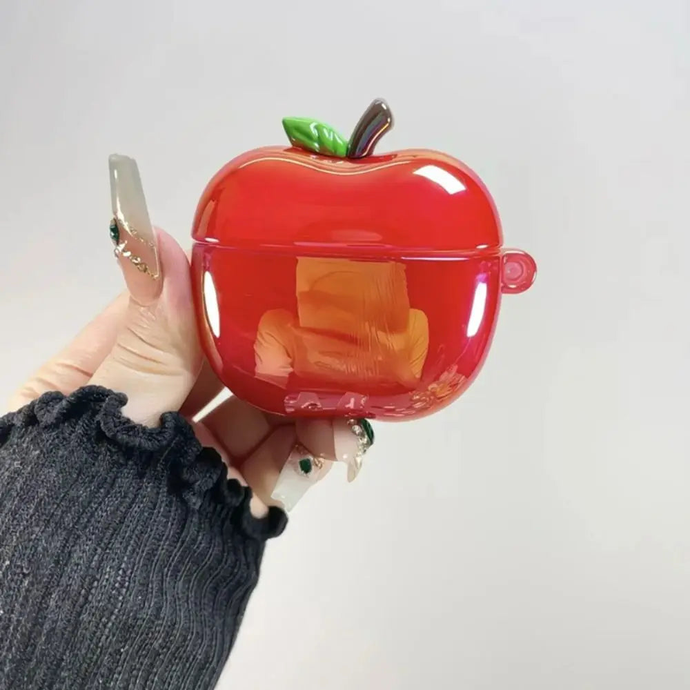 TPU Plating Earphone Case 3D Transparent Anti-Slip Shell Cover Fruit Drop-Proof for AirPods 3/4 / Airpods Pro 2/1