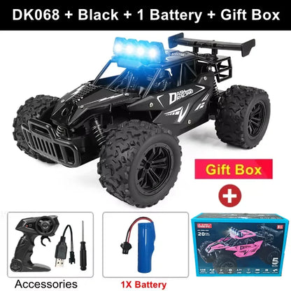 Oike RC Car 1:16 Model With LED Lights Radio Off-road Remote Control Climbing Vehicle Outdoor Cars Drift Race Toys Boys Gifts