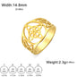 Unift Vintage Witch Knot Rings for Women Men Stainless Steel Finger Ring Witchcraft Protection Amulet Jewelry Wicca Accessories