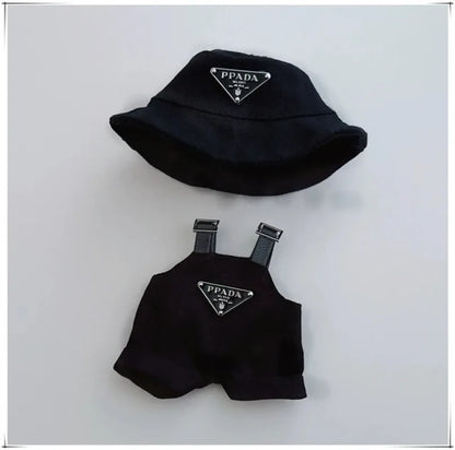 15 17cm For Labubu Doll Retro Denim Overalls Ropa Clothing Luxury Montaigne Skirt Dress Outfit Clothes Shoes Set Accessories
