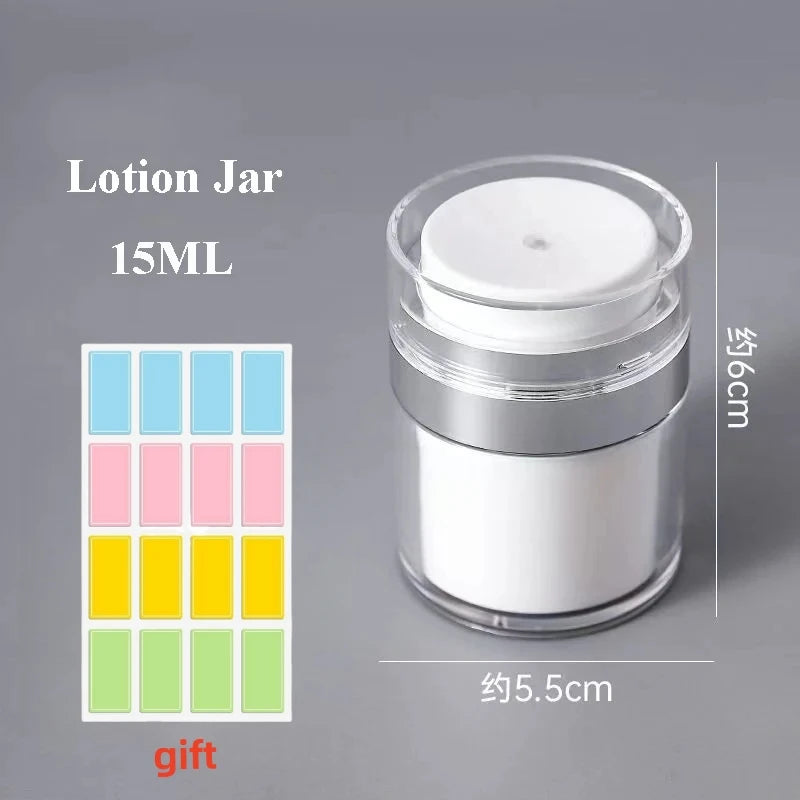 15/30/50ml Cosmetics Empty Airless Pump Jar Refillable Acrylic Cream Vacuum Bottle Portable Size Container of Makeup for Lotion