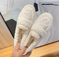 Plus Size Women Shearling Flats Furry Lambswool Mocasines Mujer Warm Cotton Shoes Ladies Slip On Sheep Fur Lined Loafers Winter