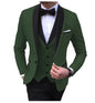 White Slit Mens Suits 3 Piece Black Shawl Lapel Casual Groom Tuxedos for Wedding Groomsmen Suits Men 2025 (Blazer+Vest+Pant)