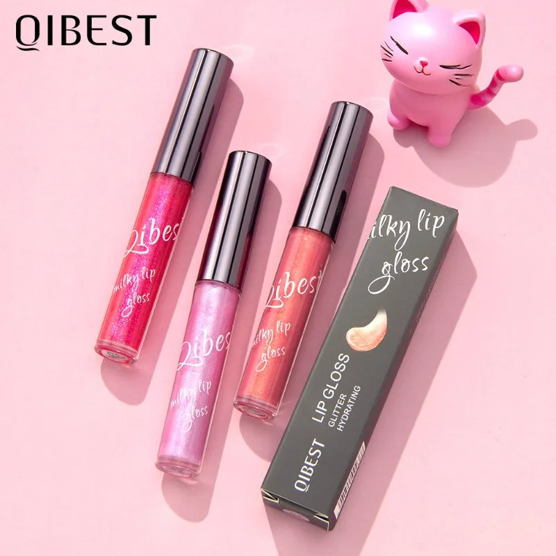 Shimmering Taro Purple Lip Gloss Gold Sparkle, Moisturizing Plumping Lip Gloss, Glassy Jelly Shine Lip Gloss for Sexy Makeup