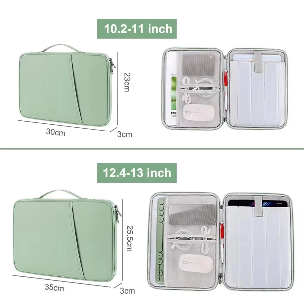 Waterproof Notebook Handle Bag Laptop Sleeve Case For Macbook Air 11 12 13 13.6 M4 M3 M2 iPad Pro 11 Tablet Bag Computer Handbag