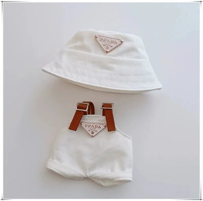 15 17cm For Labubu Doll Retro Denim Overalls Ropa Clothing Luxury Montaigne Skirt Dress Outfit Clothes Shoes Set Accessories