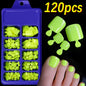 120/100Pcs Almond Fake Nails Extension Wearable Full Cover False Nail Solid Color Mid-length Stiletto/Square Press on Nails