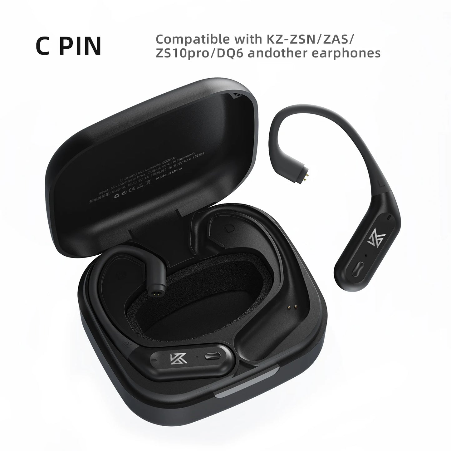KZ AZ09 PRO Upgrade Wireless Ear Hook Earphone Cable Bluetooth 5.2 With Charging Case For KZ wired Headphone