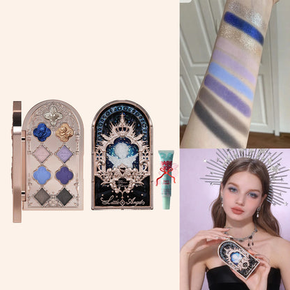 Flower Knows Chocolate Wonder-Shop 8-Color Eyeshadow Palette Matte Shimmer Waterproof Highly Pigmented Long Lasting Makeup