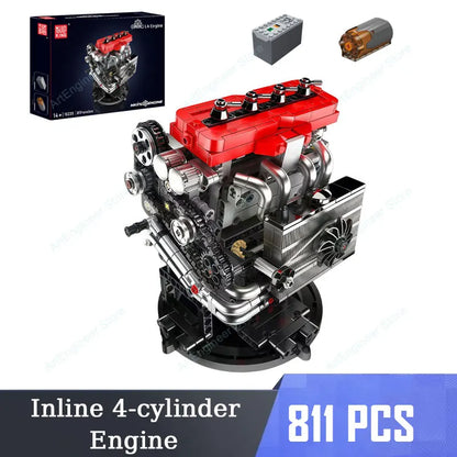 Mould King LSX454 V8 V12 W12 Engine Motorized Simulation Model Electrically Drive Building Blocks Technical Car Parts Toys Gift