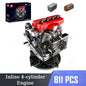Mould King LSX454 V8 V12 W12 Engine Motorized Simulation Model Electrically Drive Building Blocks Technical Car Parts Toys Gift