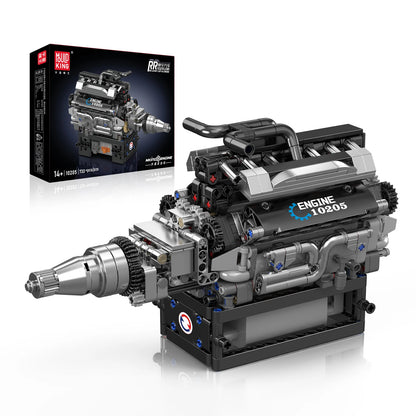 Mould King 10171 LSX454 V8 Engine Motorized Simulation Model Electrically Drive Building Blocks Technical Car Parts Toys Gift