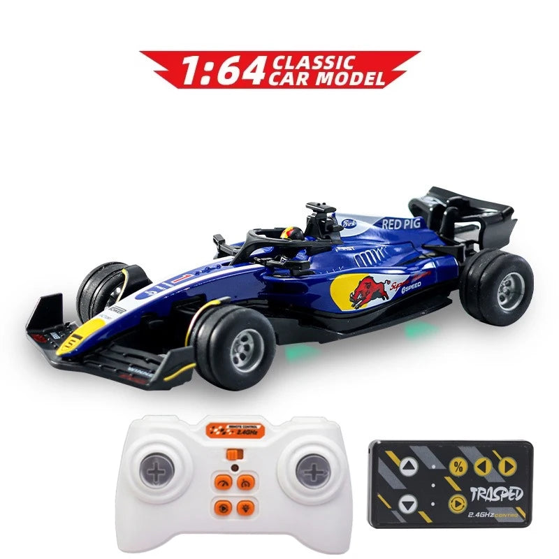 1:64 Rc Car Mini Racing Car 2.4G Alloy High Speed Remote Control Car with Light Adjustable Speed RC Cars Toy for Children Gifts