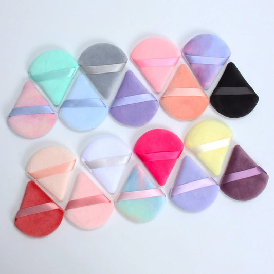 6 Pcs New Triangular Sponge Puffs with a Soft Skin Friendly and Delicate Makeup Feel Suitable for Home or Travel Use