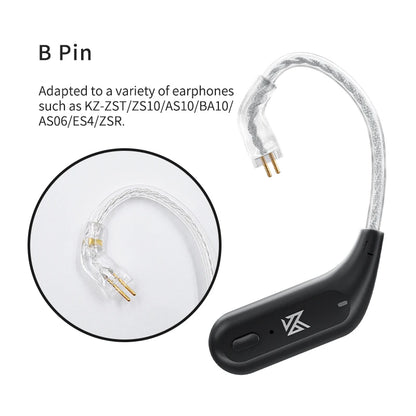 KZ AZ09 Wireless Upgrade Cable HD Bluetooth 5.4 Wire Ear Hook HIFI Headset Cable With Charging Case For KZ CCA Earphones