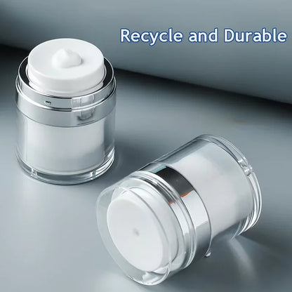 15/30/50ml Cosmetics Empty Airless Pump Jar Refillable Acrylic Cream Vacuum Bottle Portable Size Container of Makeup for Lotion
