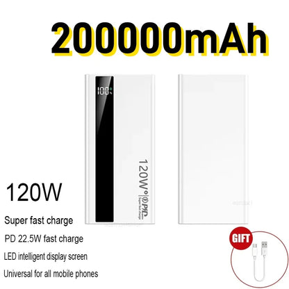 500000mAh Power Bank 120W Fast Charging Large Capacity Power Bank PD 20W Suitable For All Mobile Phones Long Endurance