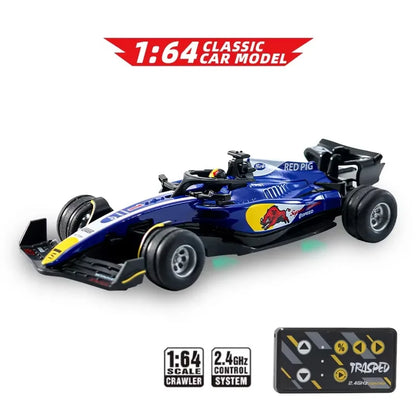 1:64 Rc Car Mini Racing Car 2.4G Alloy High Speed Remote Control Car with Light Adjustable Speed RC Cars Toy for Children Gifts