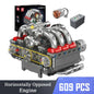 Mould King LSX454 V8 V12 W12 Engine Motorized Simulation Model Electrically Drive Building Blocks Technical Car Parts Toys Gift
