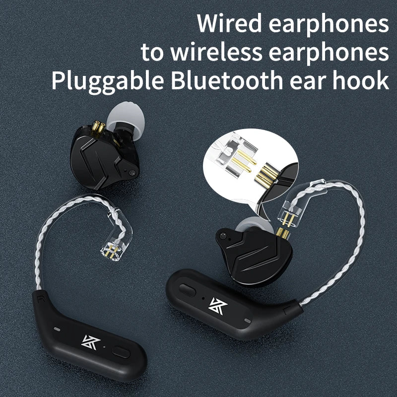 KZ AZ09 Wireless Upgrade Cable HD Bluetooth 5.4 Wire Ear Hook HIFI Headset Cable With Charging Case For KZ CCA Earphones
