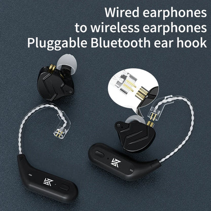 KZ AZ09 Wireless Upgrade Cable HD Bluetooth 5.4 Wire Ear Hook HIFI Headset Cable With Charging Case For KZ CCA Earphones
