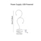 Creative Double Question Mark Elegant White Desktop Lamp, USB Power Supply - Three Color Lighting, Suitable For Bedroom